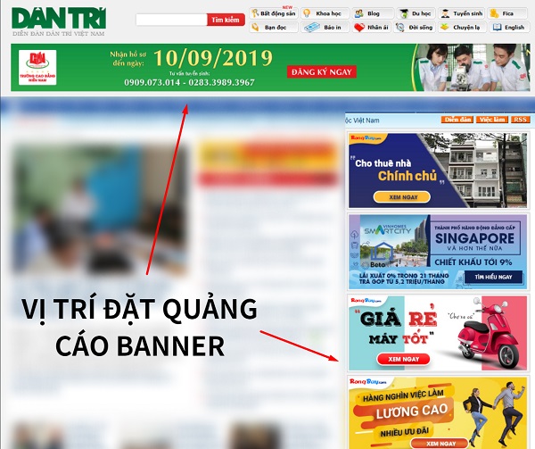 Báo giá đặt banner quảng cáo trên website có TRAFFIC KHỦNG